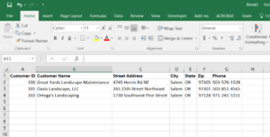 Properly Set-up Excel Data Table